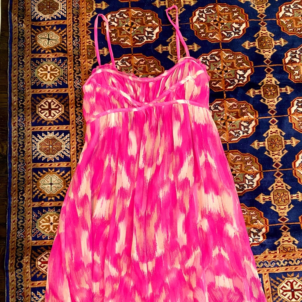 INC silk pink spaghetti strap dress women’s 4P